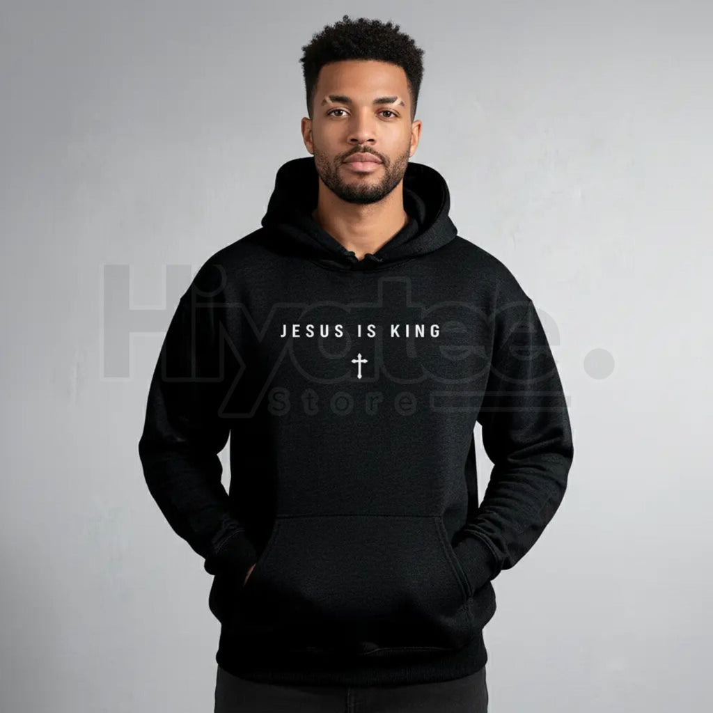 Men's Jesus Is King Cross Graphic Hoodie