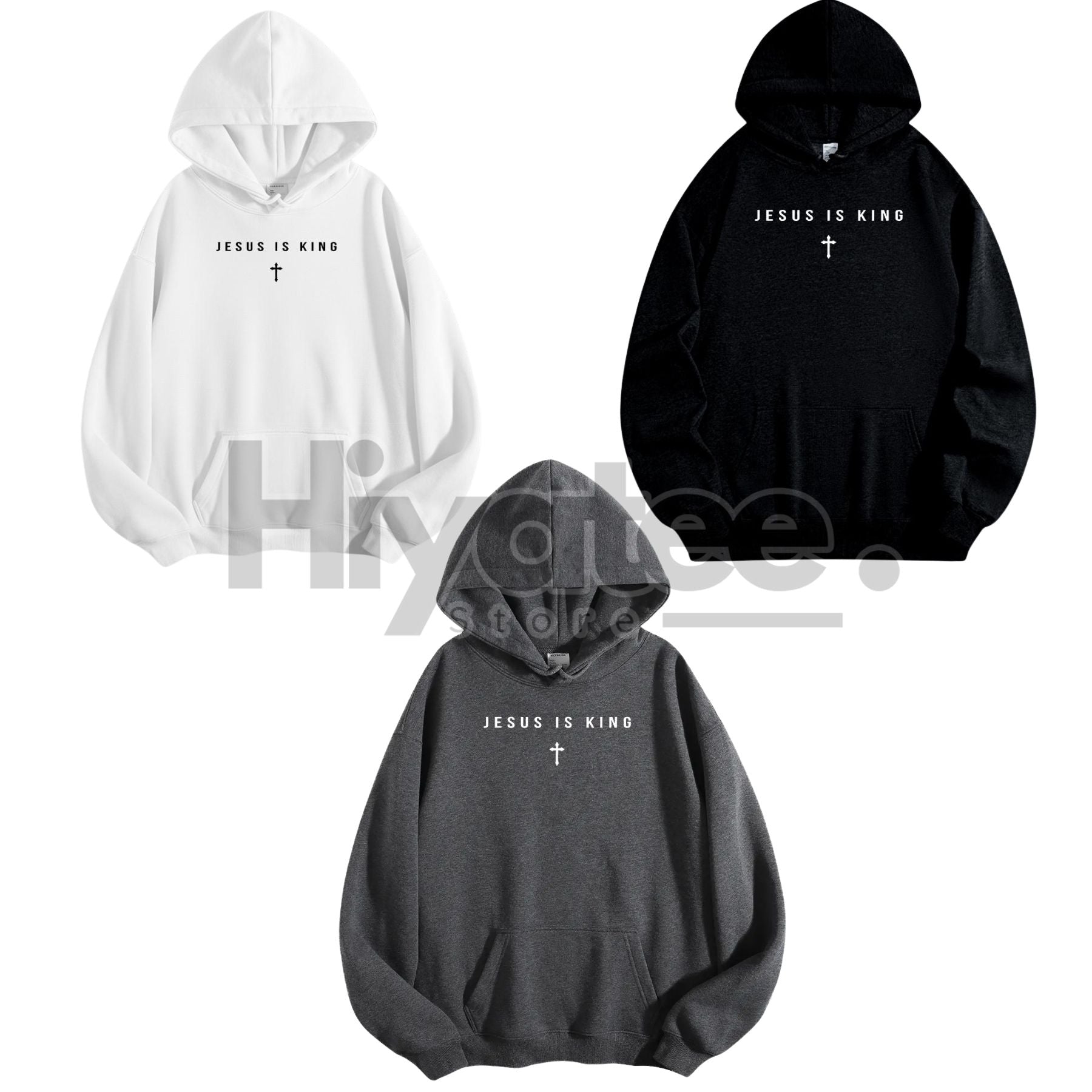 Men's Jesus Is King Cross Graphic Hoodie